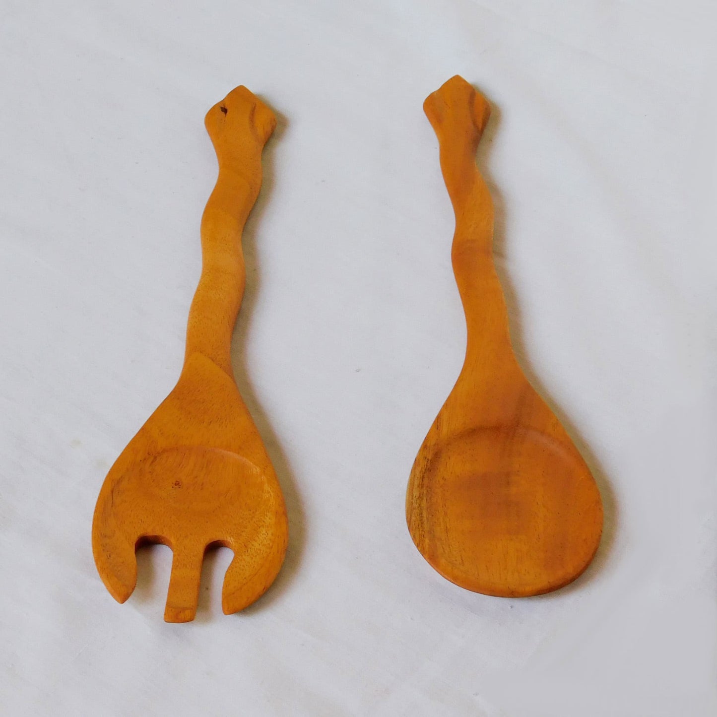 Set de cucharas ensaladeras mango serpiente