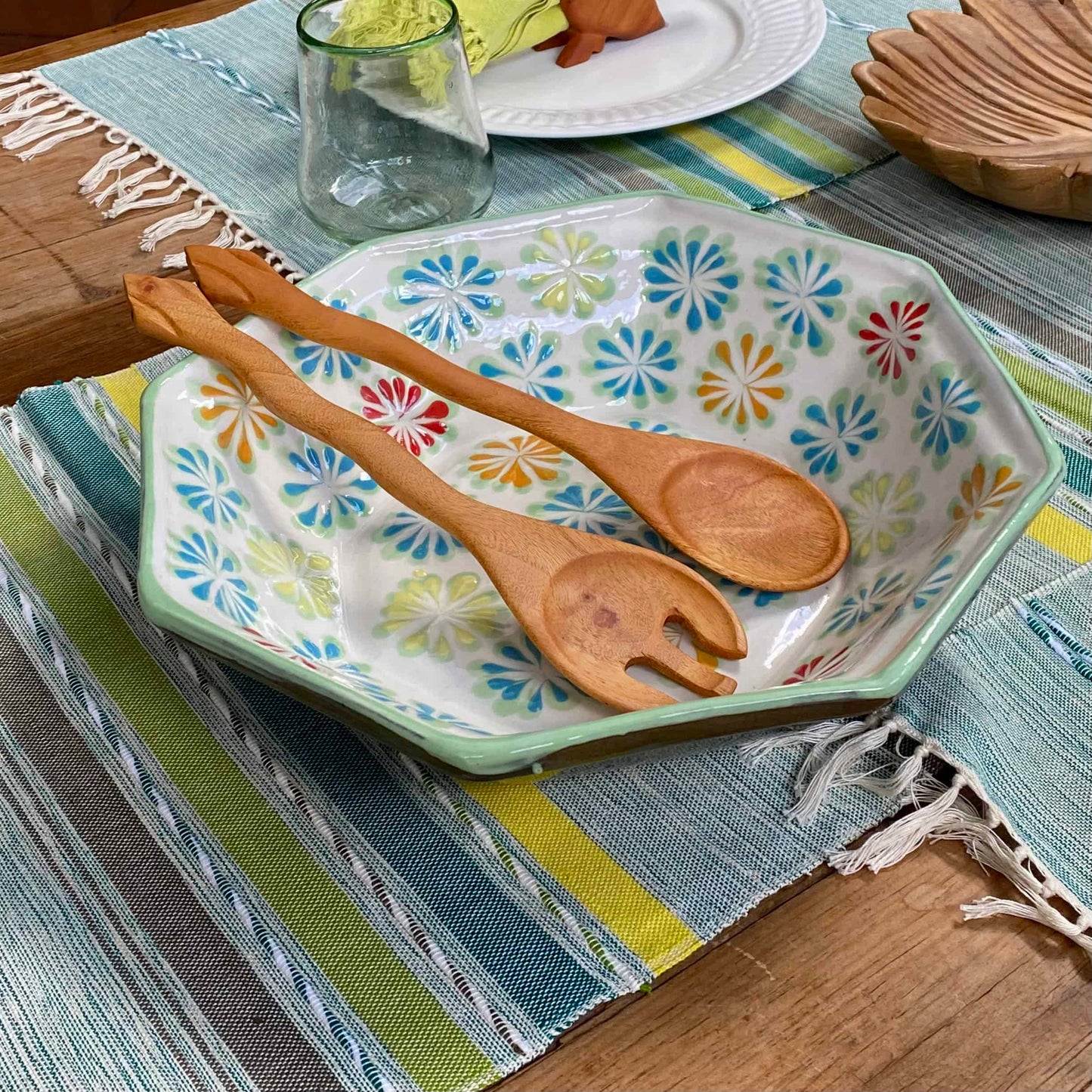 Set de cucharas ensaladeras mango serpiente