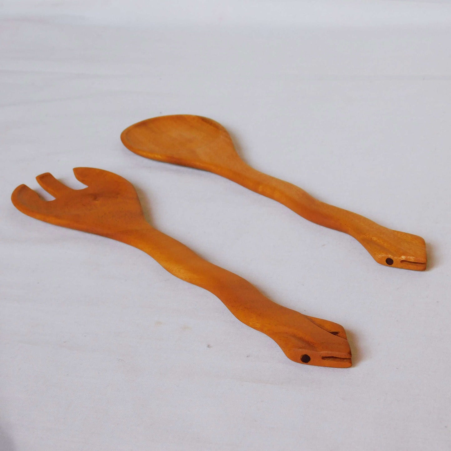 Set de cucharas ensaladeras mango serpiente