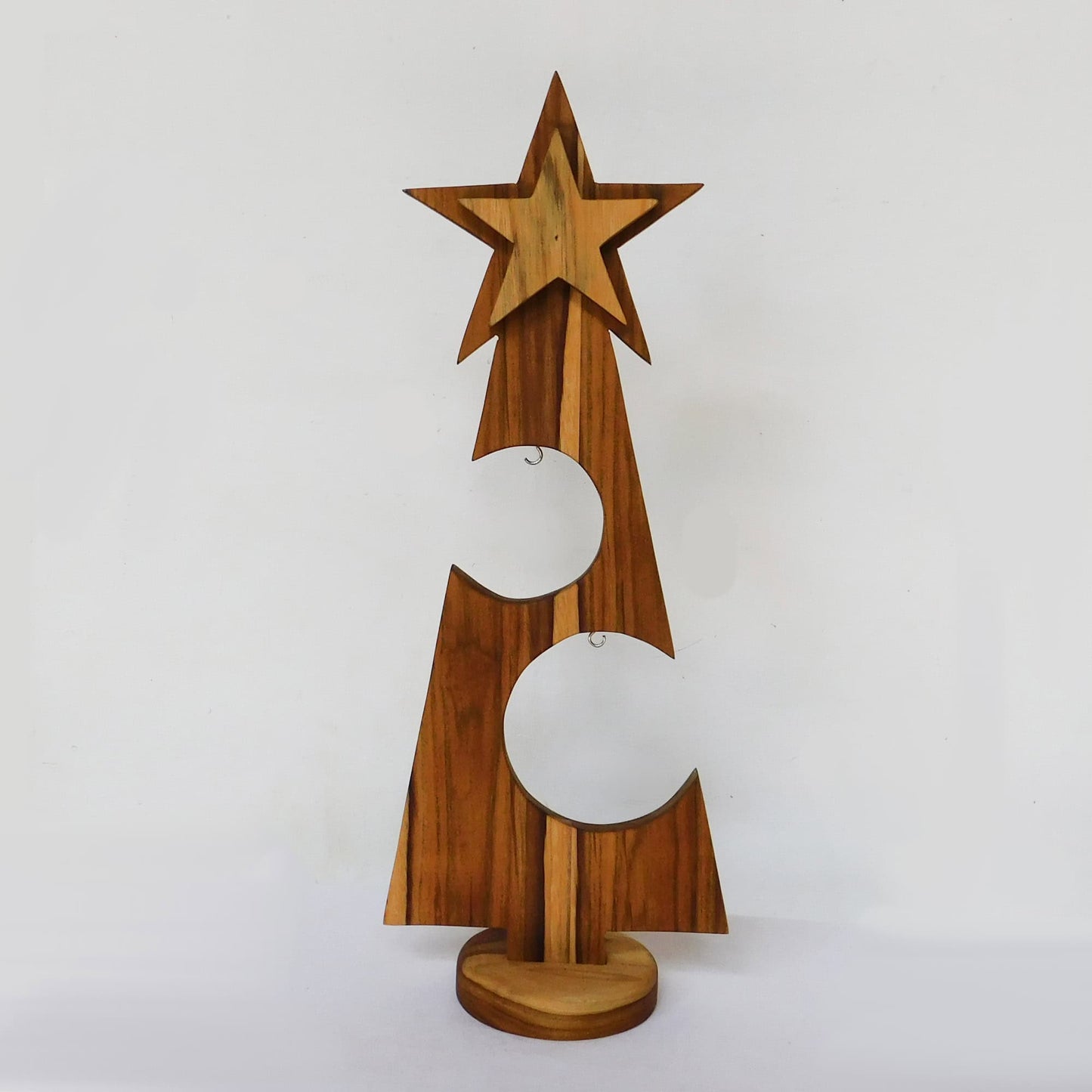 Árbol exhibidor de 2 adornos con estrella