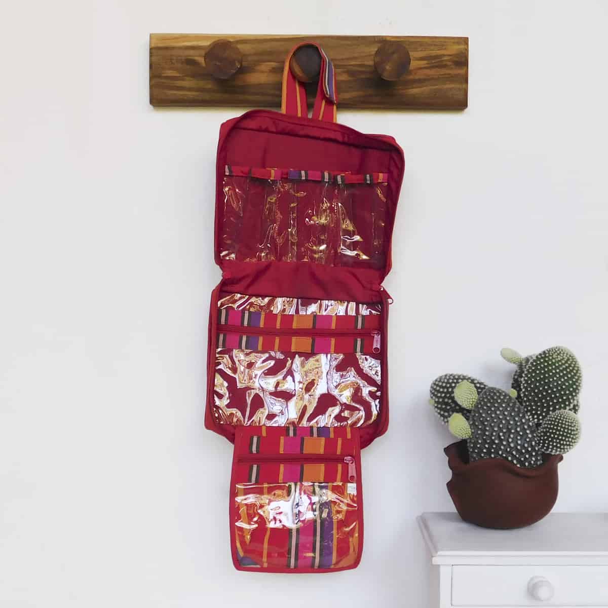 Bolso para cosméticos para viaje - Colección rojo desierto