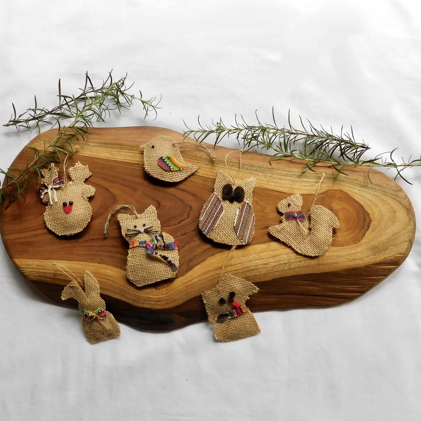 Adorno navideño animalitos de brin