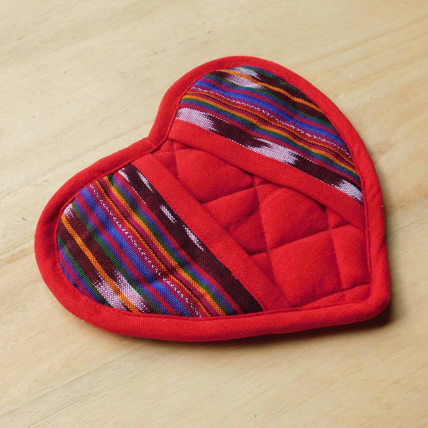 Aislador corazón en telas variadas