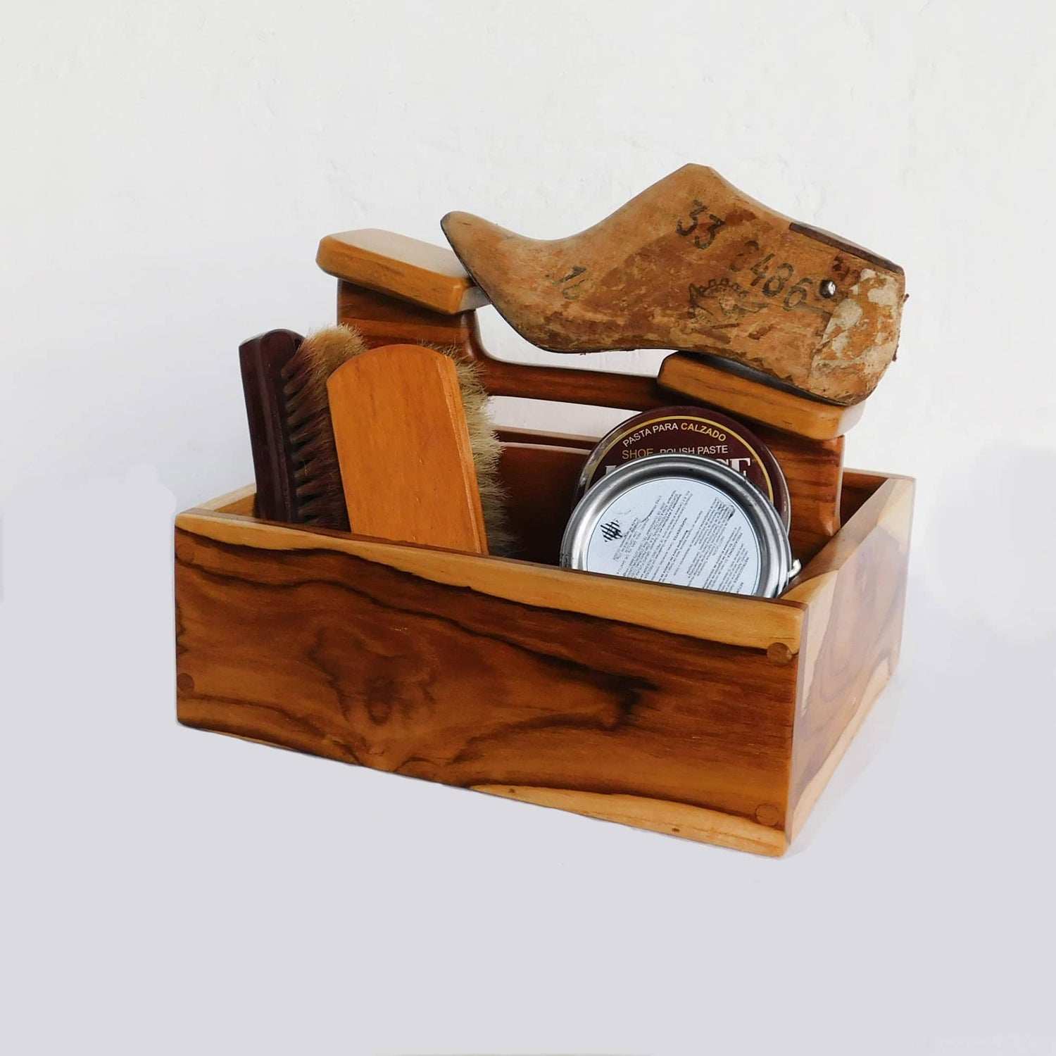 caja para lustrar zapatos