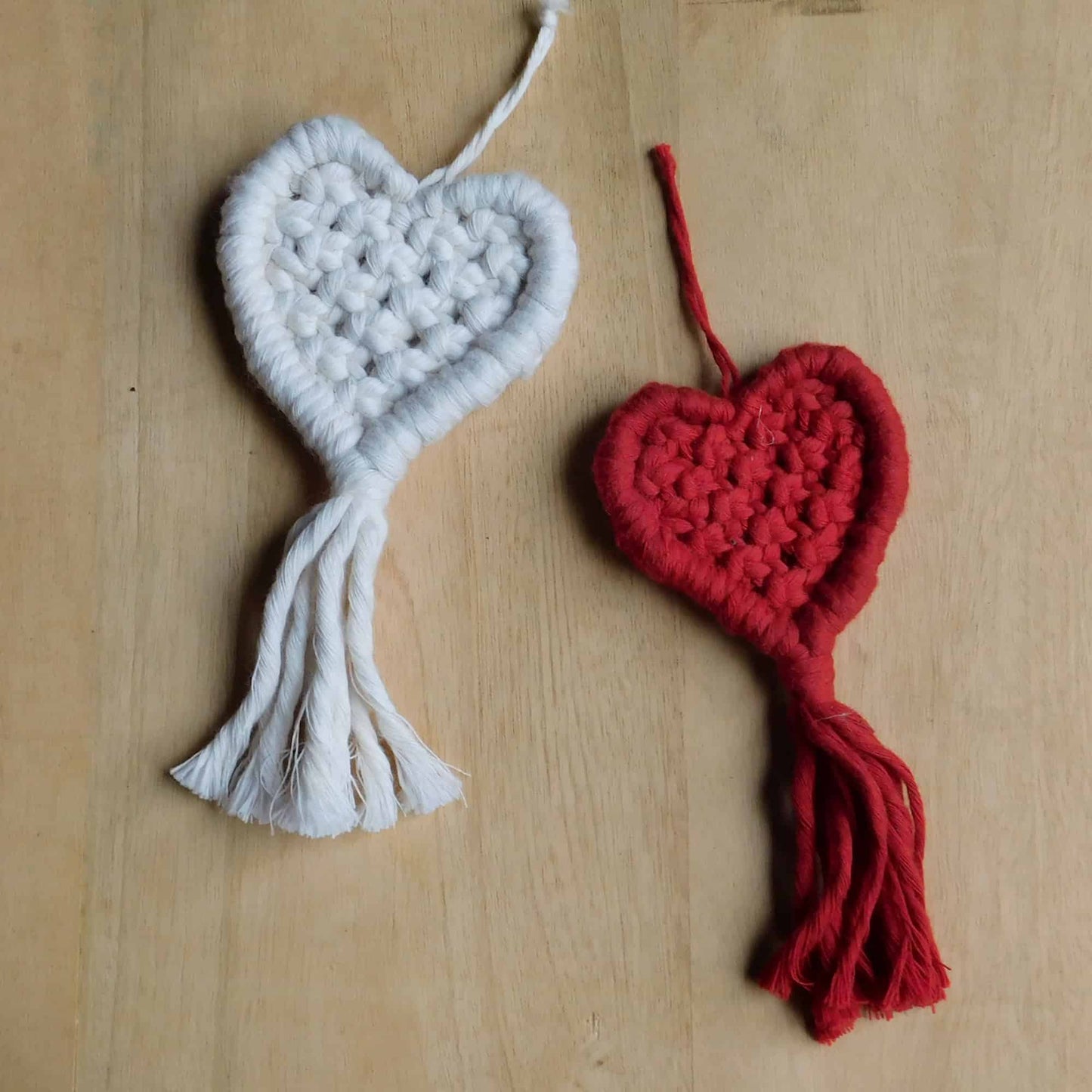 Corazón de macramé