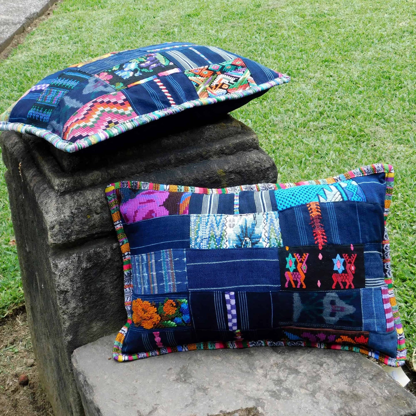 Cojín rectangular de mosaico de corte