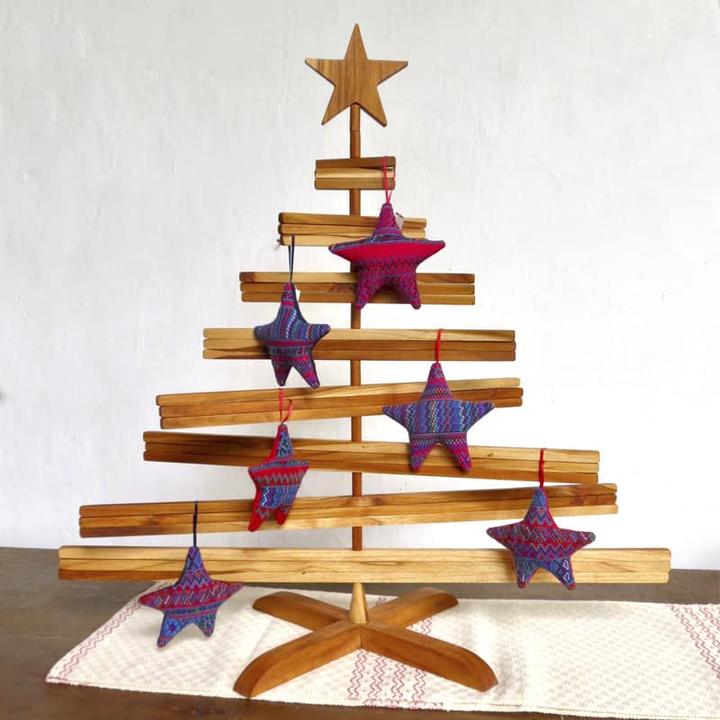 arbol de navidad plegable de madera