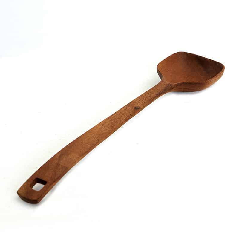 Cuchara de madera cuenco cuadrado