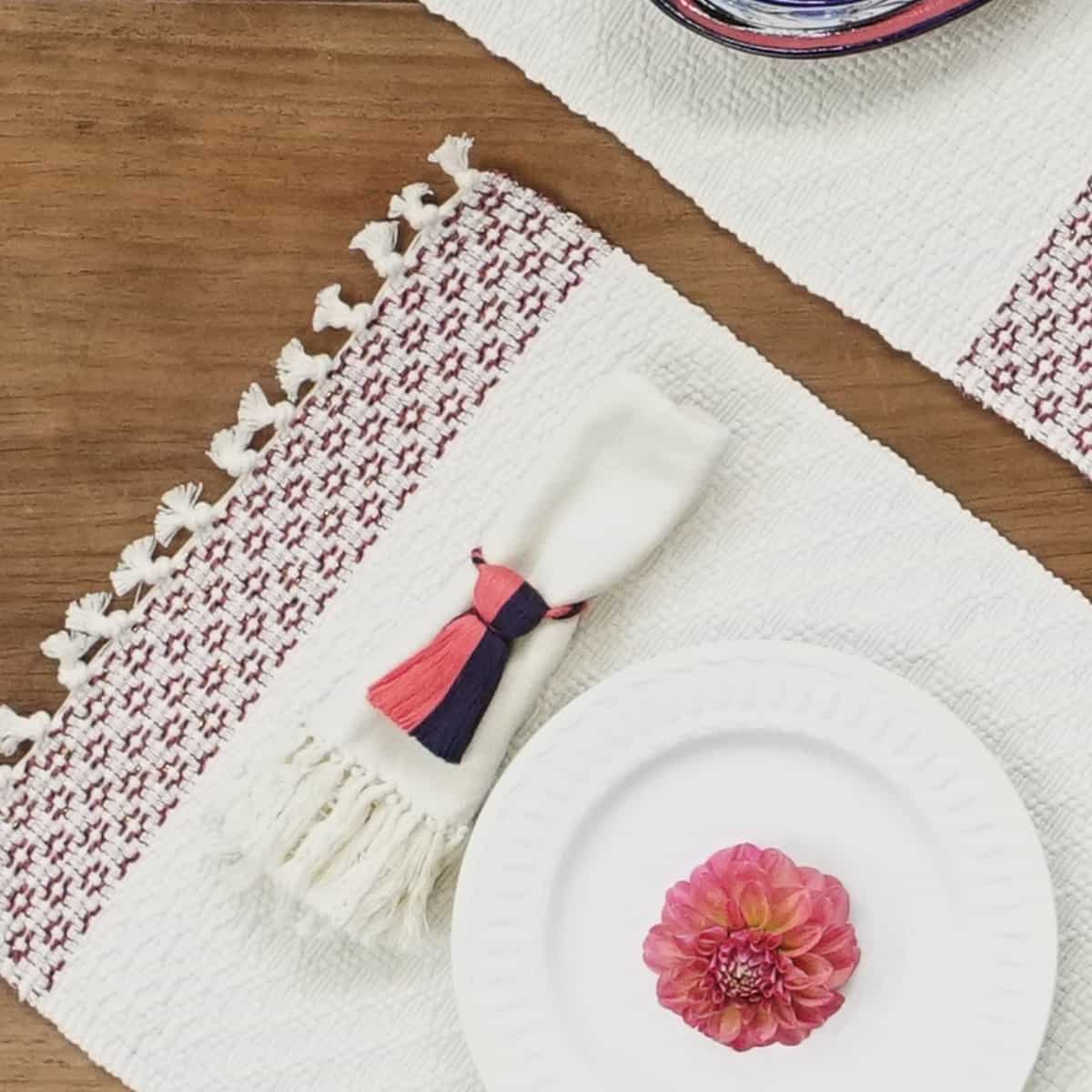 servilleteros de hilo de algodón