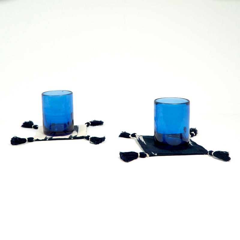 posavasos azules reversibles
