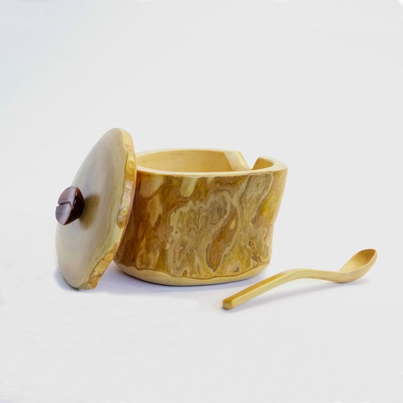 contenedor para azúcar  con cuchara y tapa