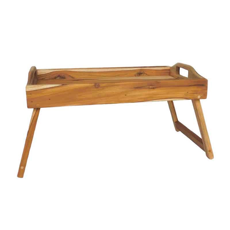 desayunador de madera teca con patas plegables