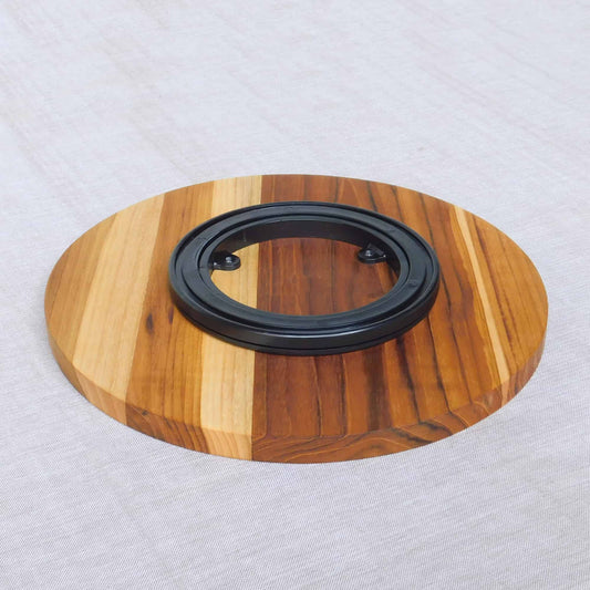 Base giratoria de teca