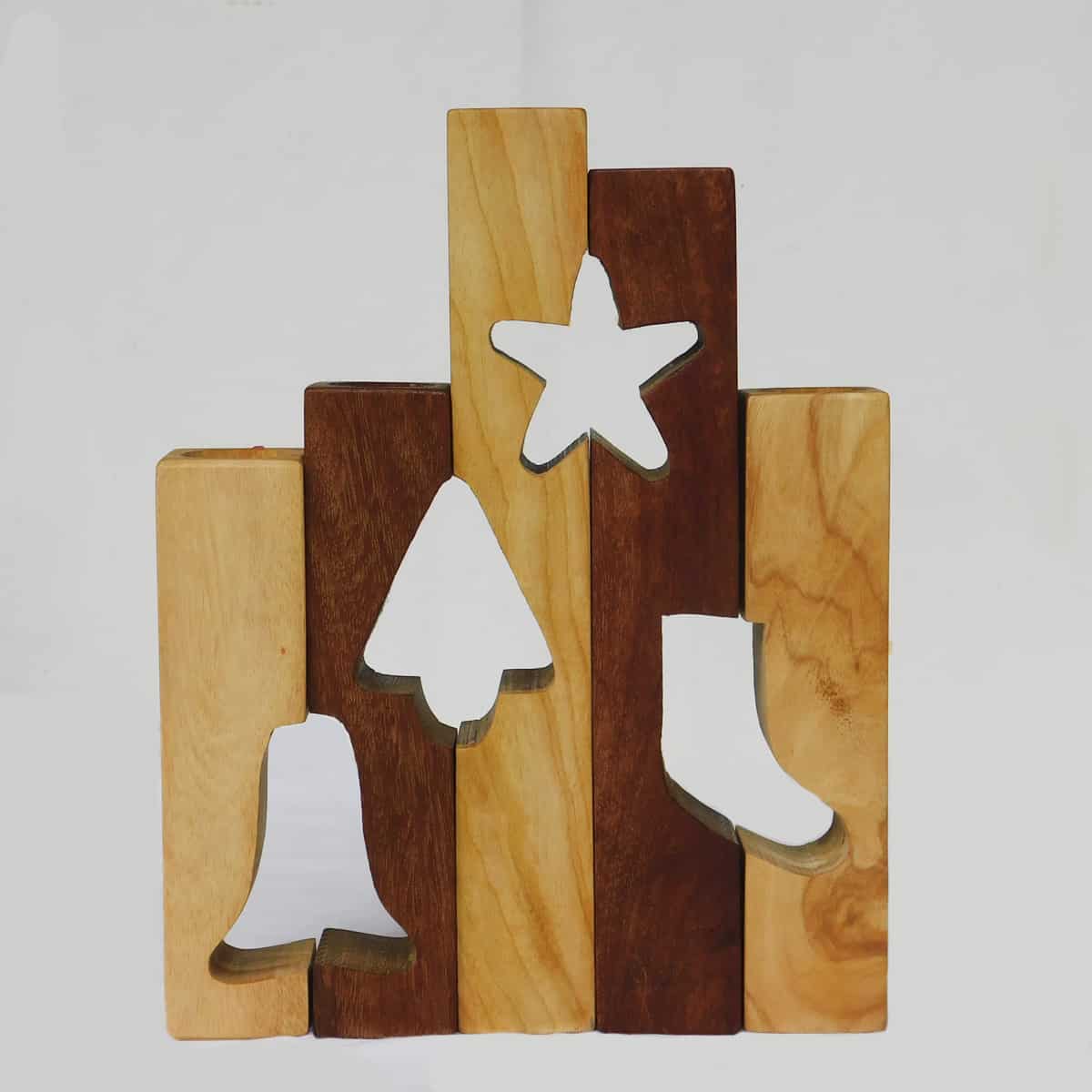 Candeleros navideños set de 5