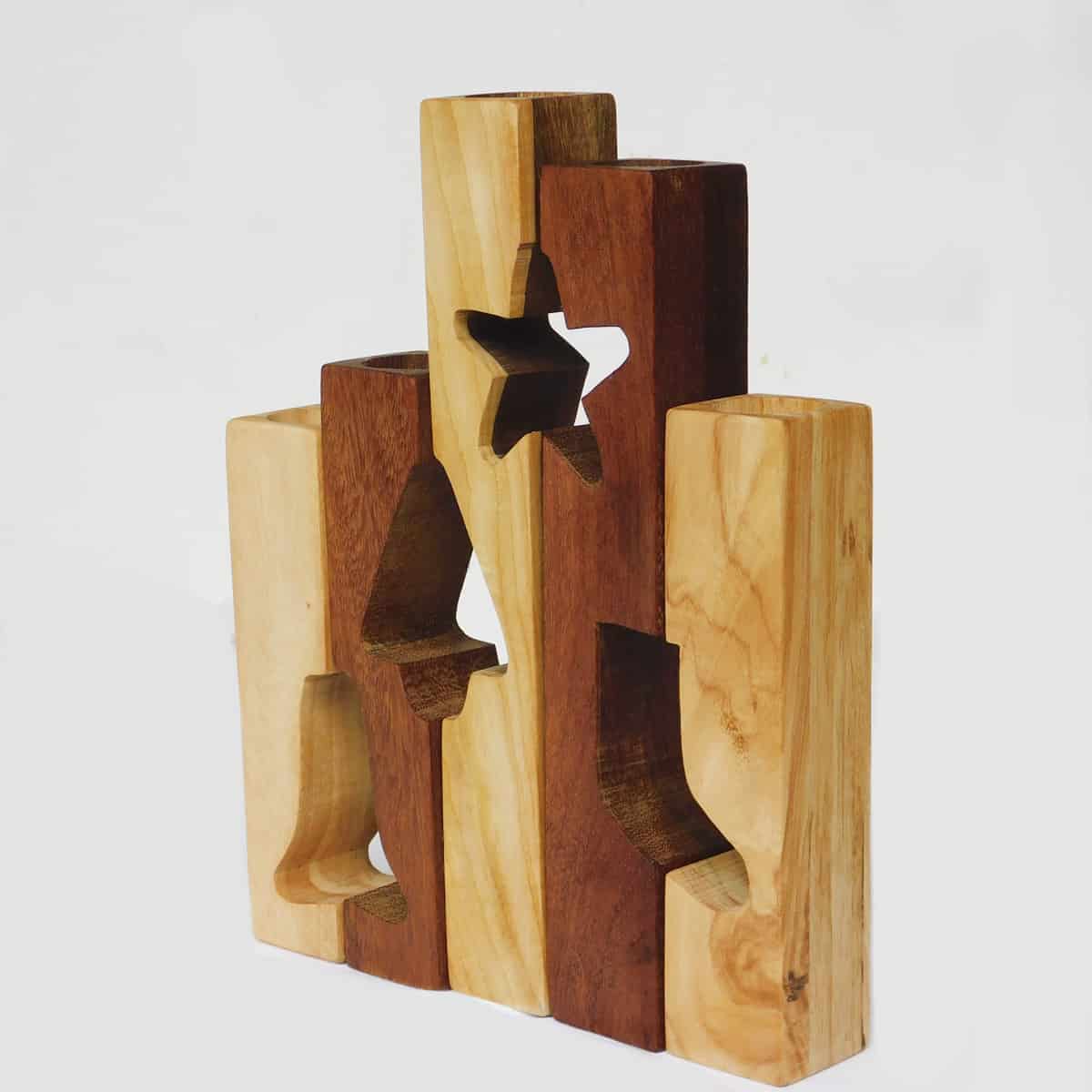 Candeleros navideños set de 5