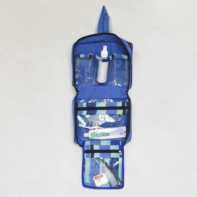 Bolsa de aseo color azul