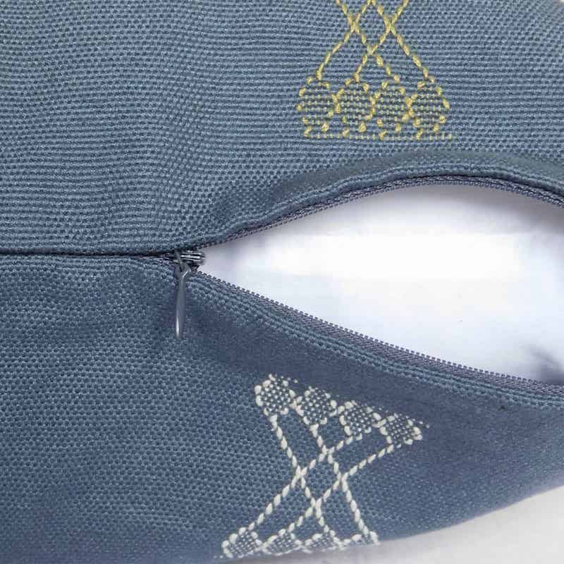 cojin decorativo artesanal con cremallera