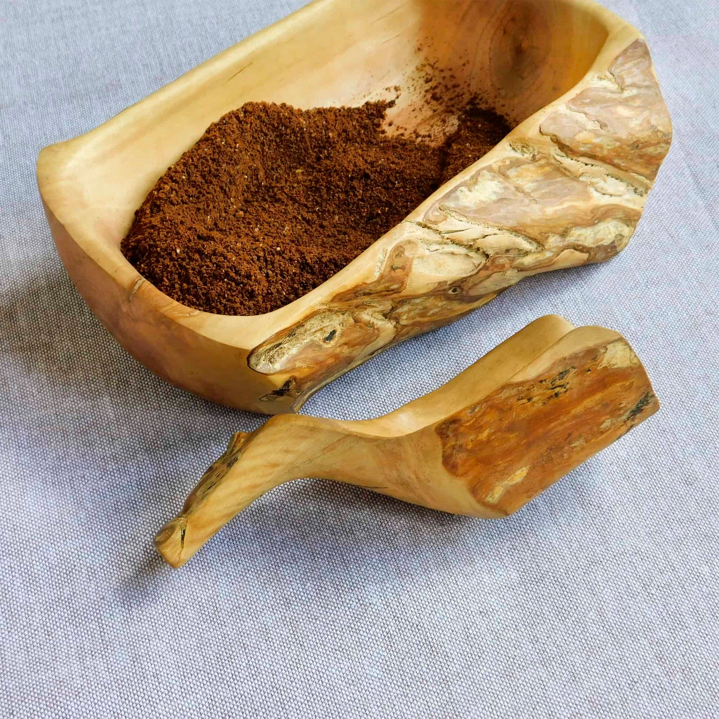 Cucharón para granos de raíz de café