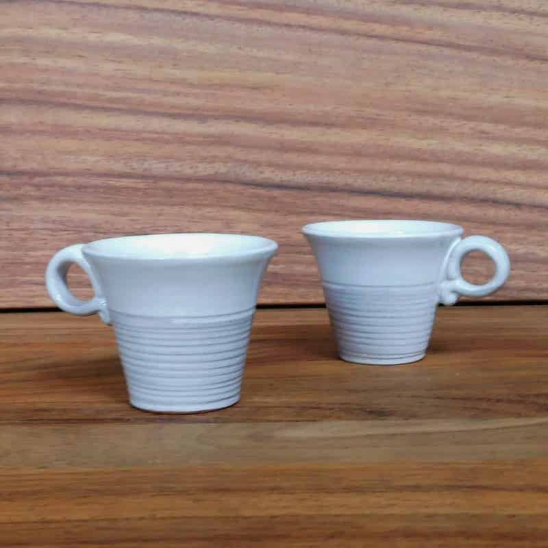 2 tazas para expreso hechas a mano