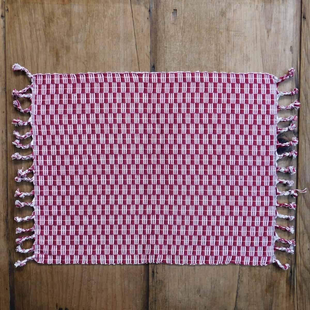 Individual Panalito - corinto / crudo reversible