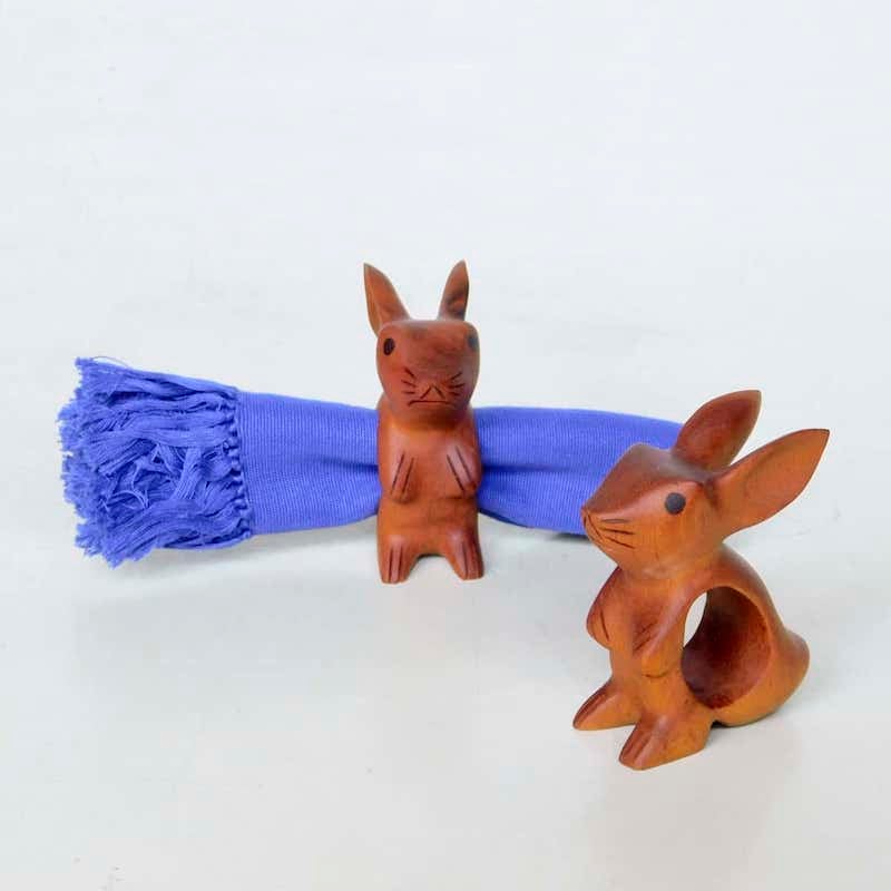servilleteros de conejito decoración para pascua