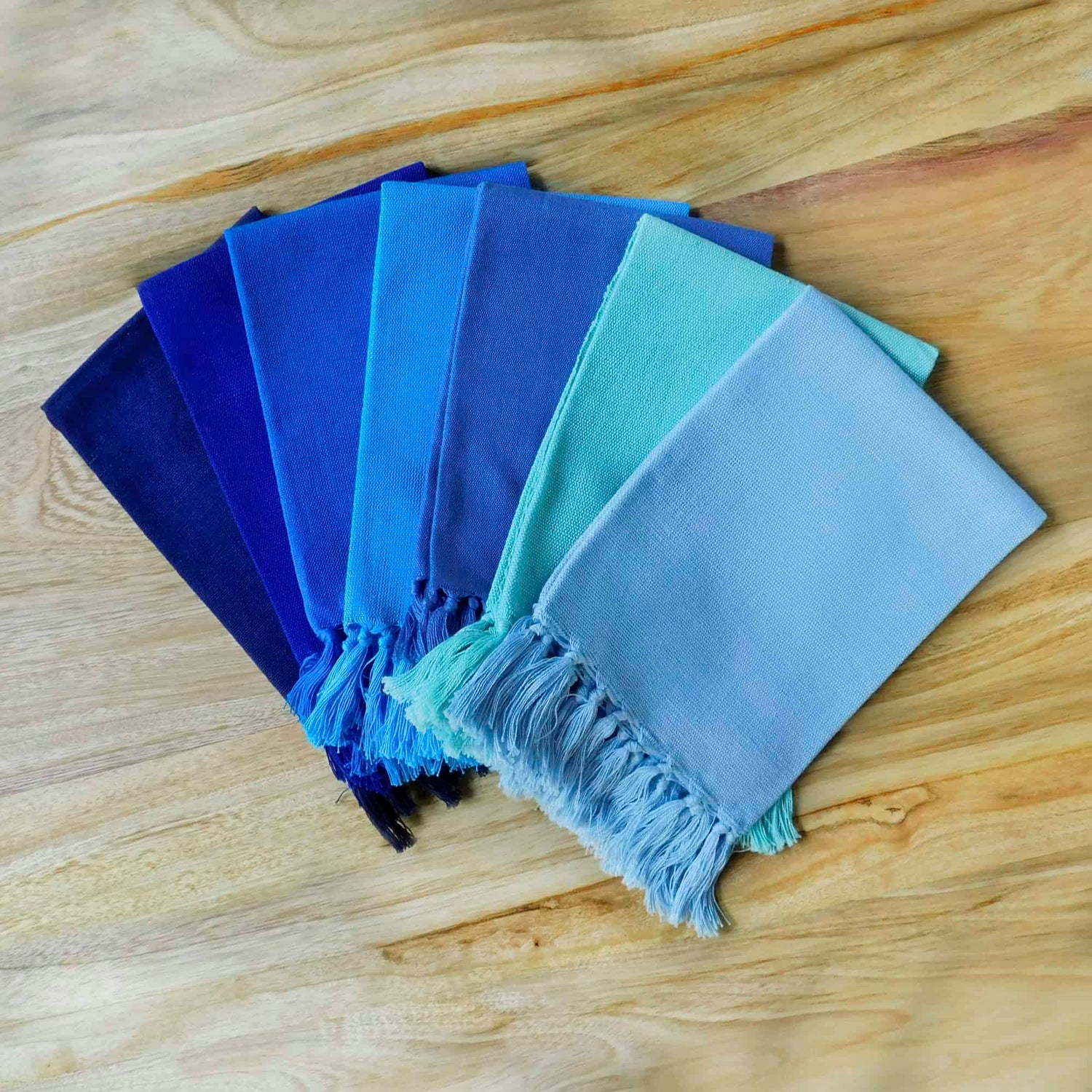 Servilletas de tela algodón y servilleteros