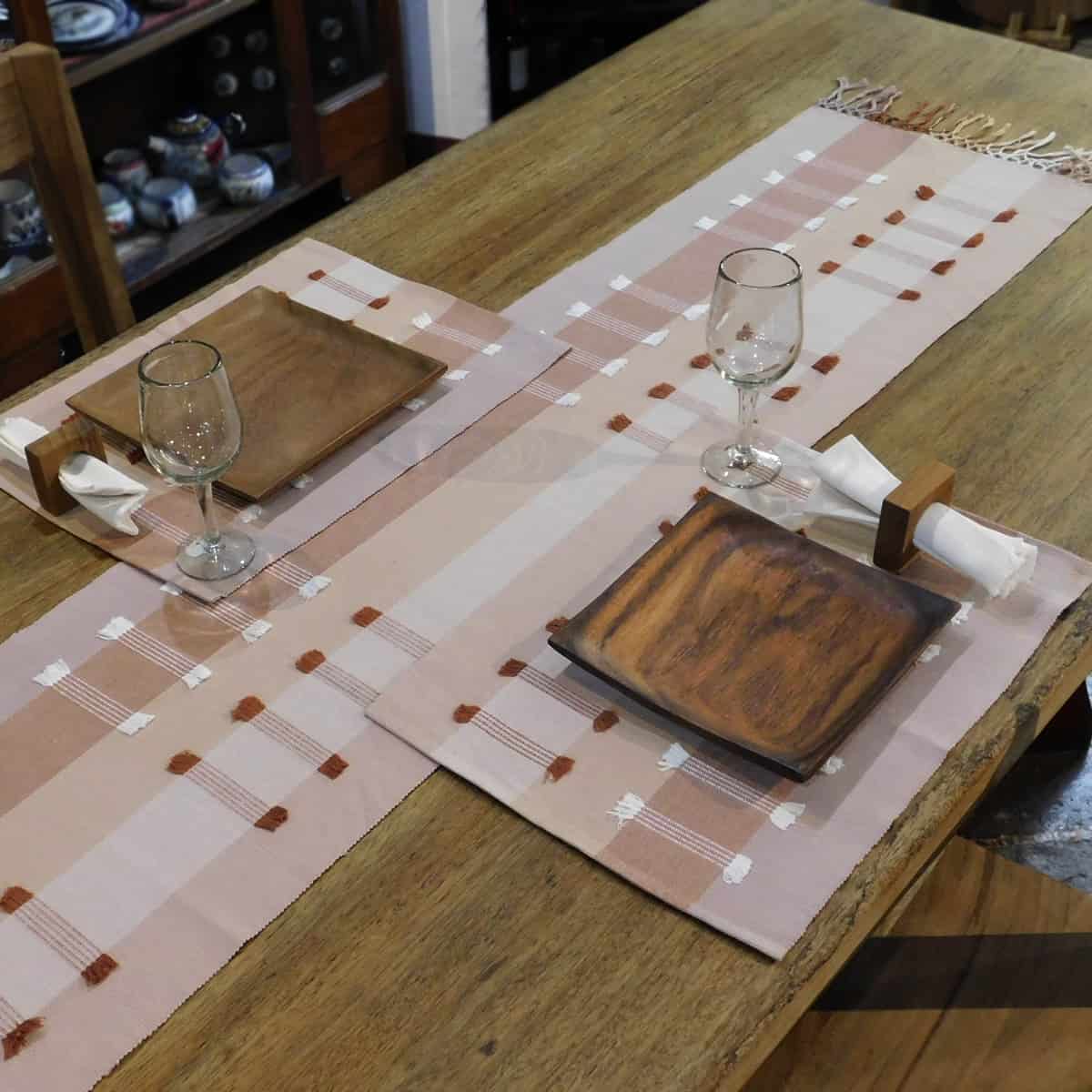 Individual tonos tierra y rosa