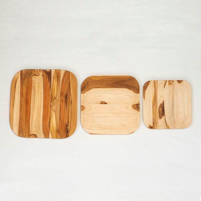 bandejas de madera teca