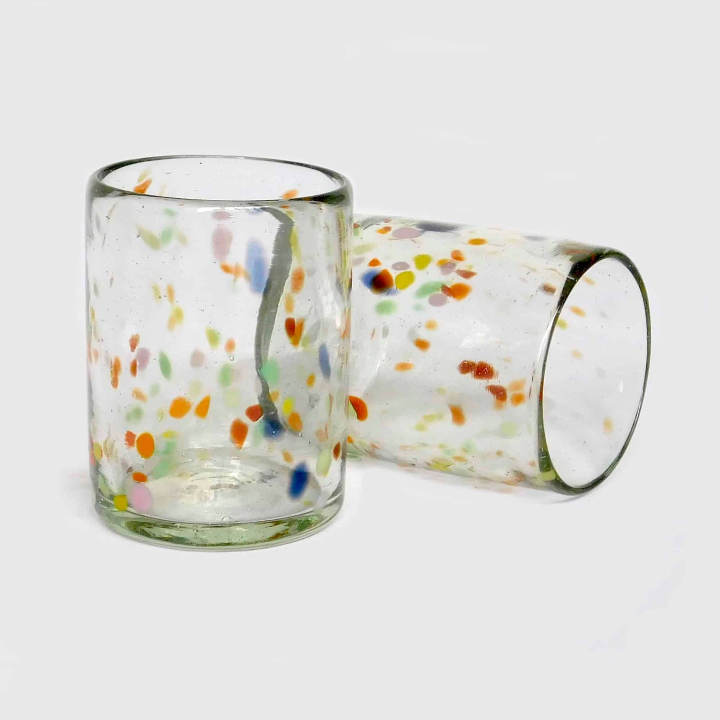 Vaso pequeño de vidrio soplado multicolor - Confeti