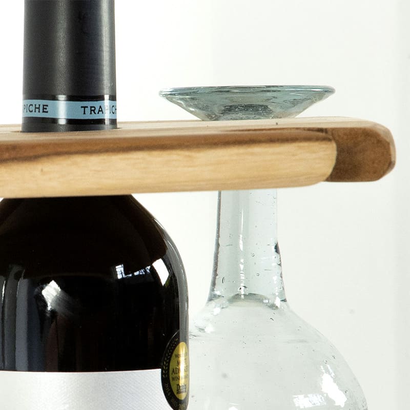 portavino hecho a mano por artesanos guatemaltecos