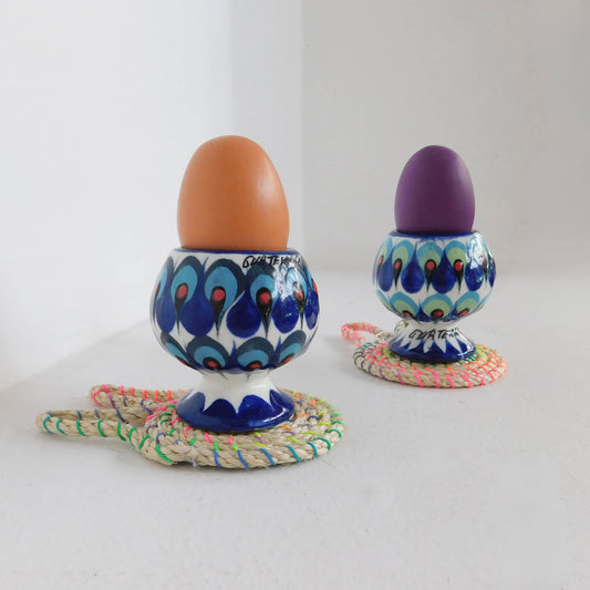 Copa para huevo tibio - Cerámica gotas