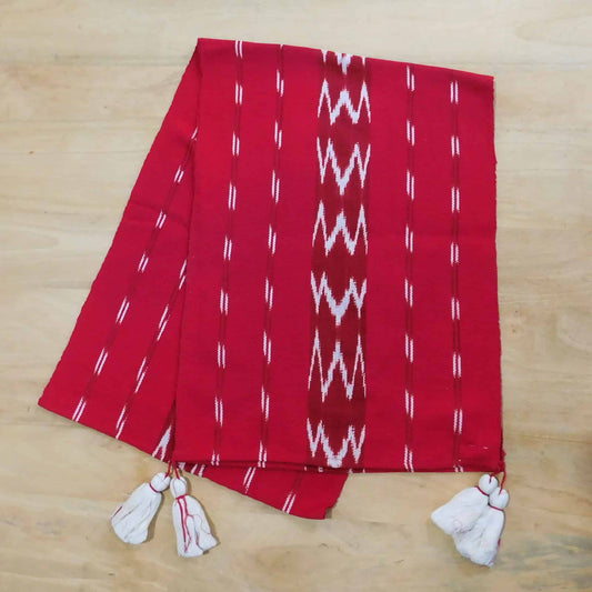 Camino de mesa - Serpentina rojo crudo