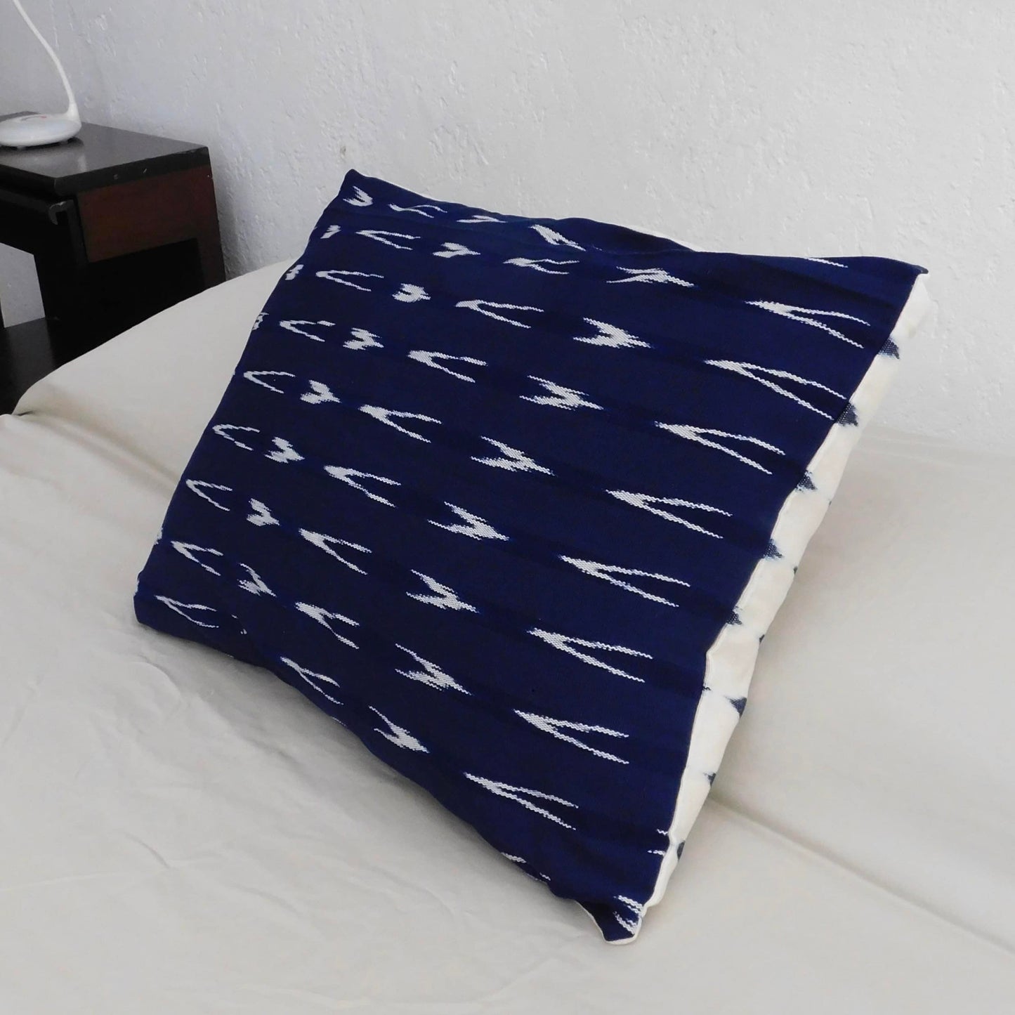 Funda para almohada de cama - diseño jaspe índigo