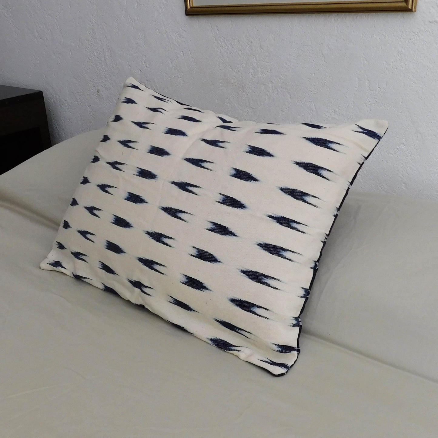 Funda para almohada de cama - diseño jaspe índigo