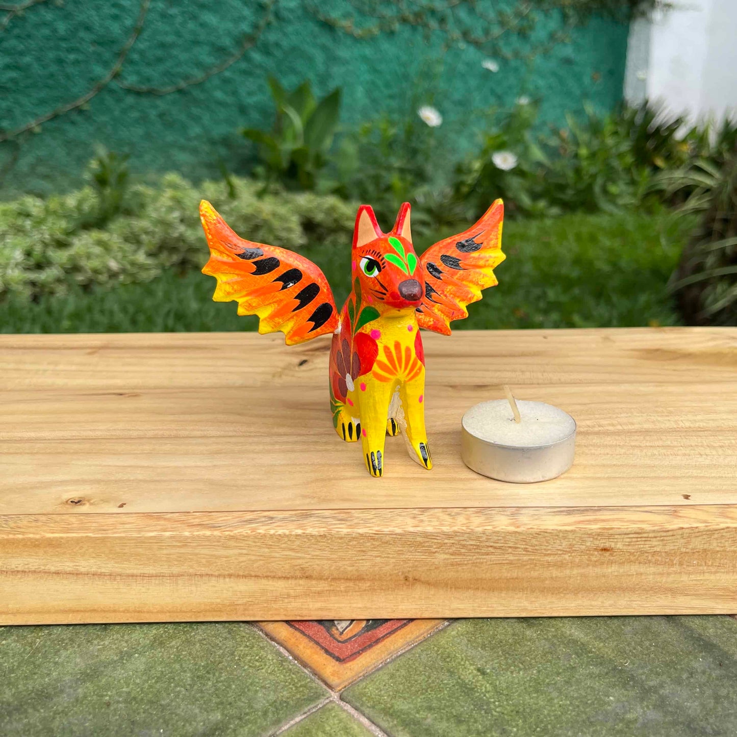 Figura decorativa alebrije gato pequeño