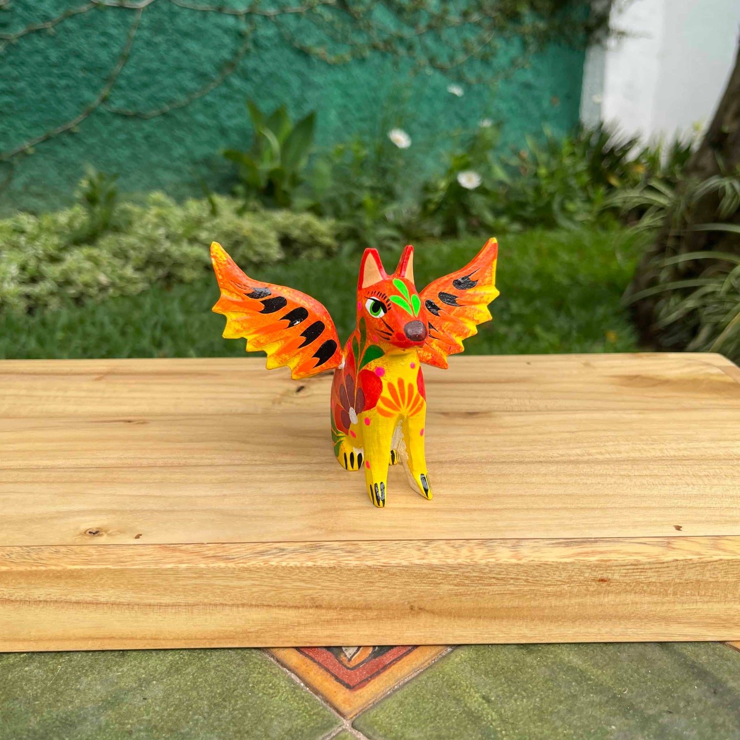 Figura decorativa alebrije gato pequeño