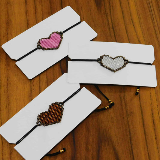 Brazalete un corazón - Colores variados