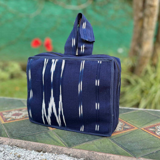 Bolso para cosméticos para viaje - Colección Serpentina Índigo