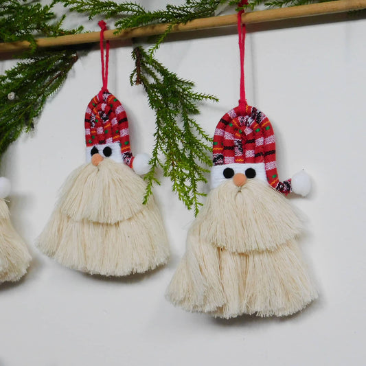 Adorno Santa Claus con gorro típico
