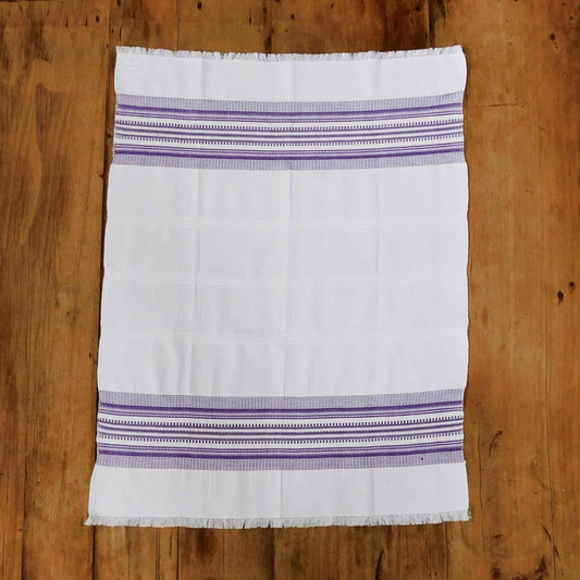 Toalla de cocina - franjas moradas