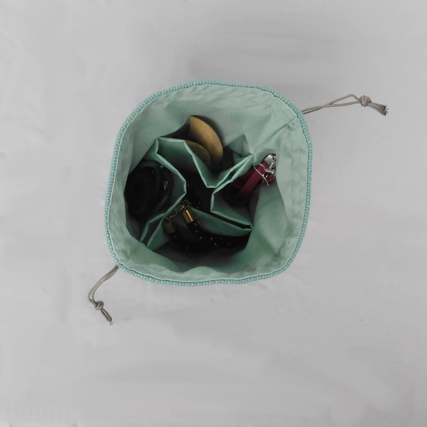 Bolso joyero grande - Colección Raíces a Rayas
