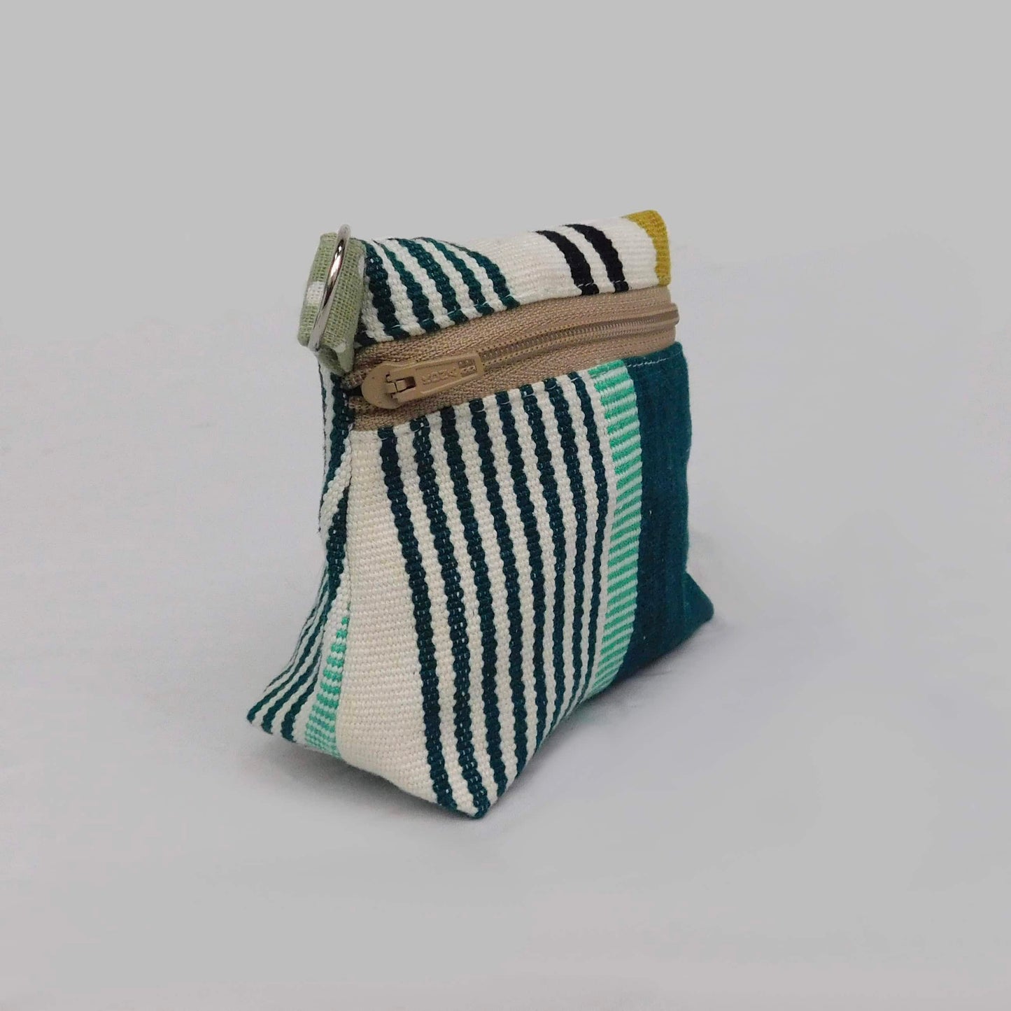 Monedero tonos verdes - Colección Raíces a Rayas