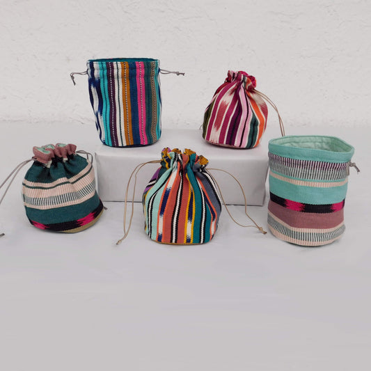 Bolso joyero grande - Colección Raíces a Rayas