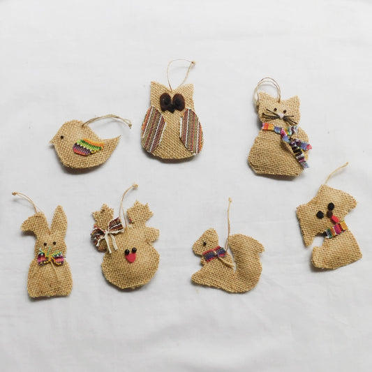 Adorno navideño animalitos de brin