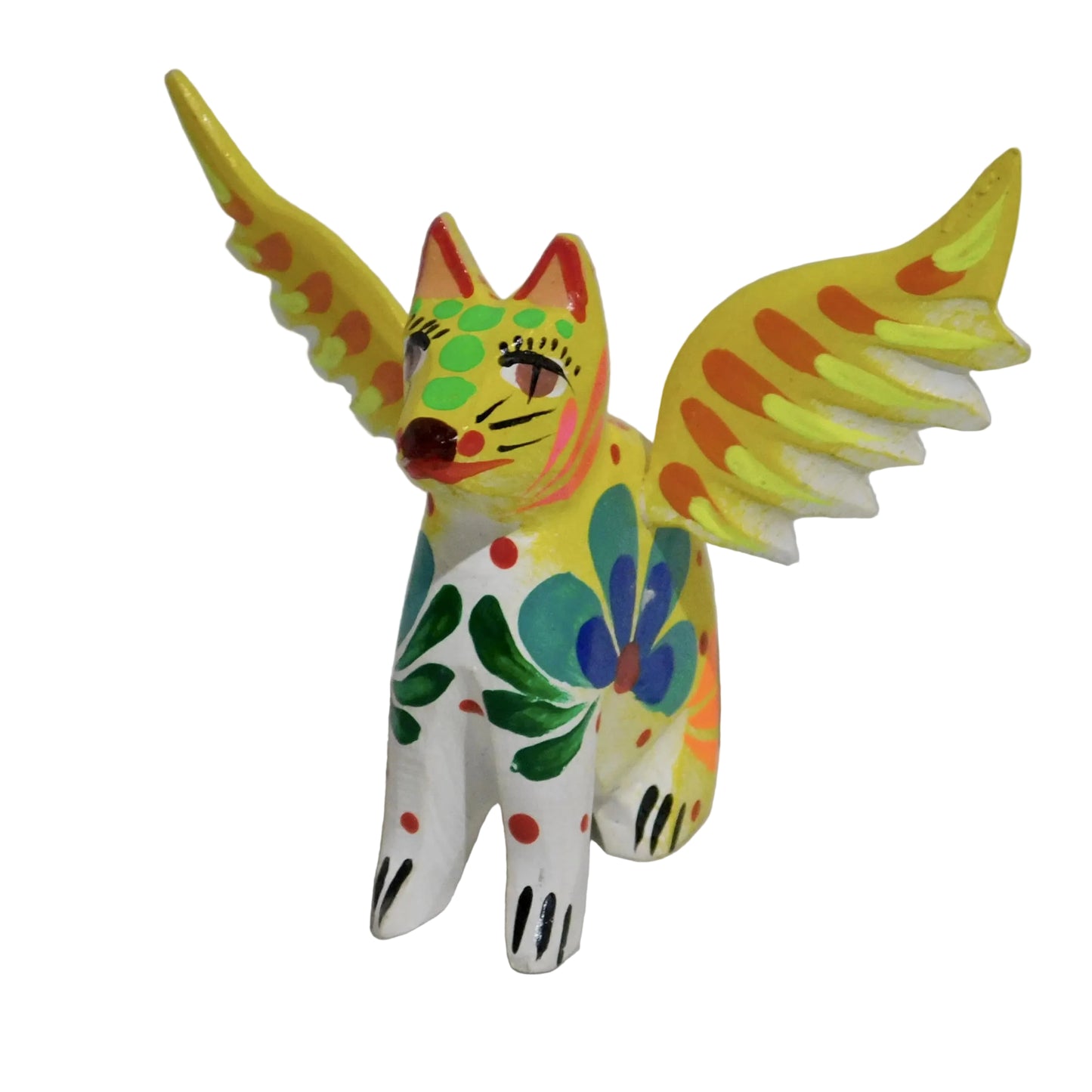 Figura decorativa alebrije gato pequeño