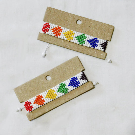 Brazalete corazones arcoíris