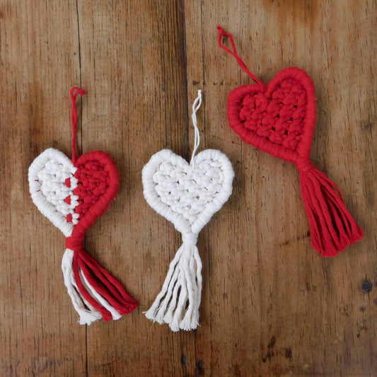 Corazón de macramé