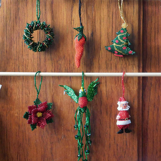 Adorno Navideño de Mostacilla Diseños Variados