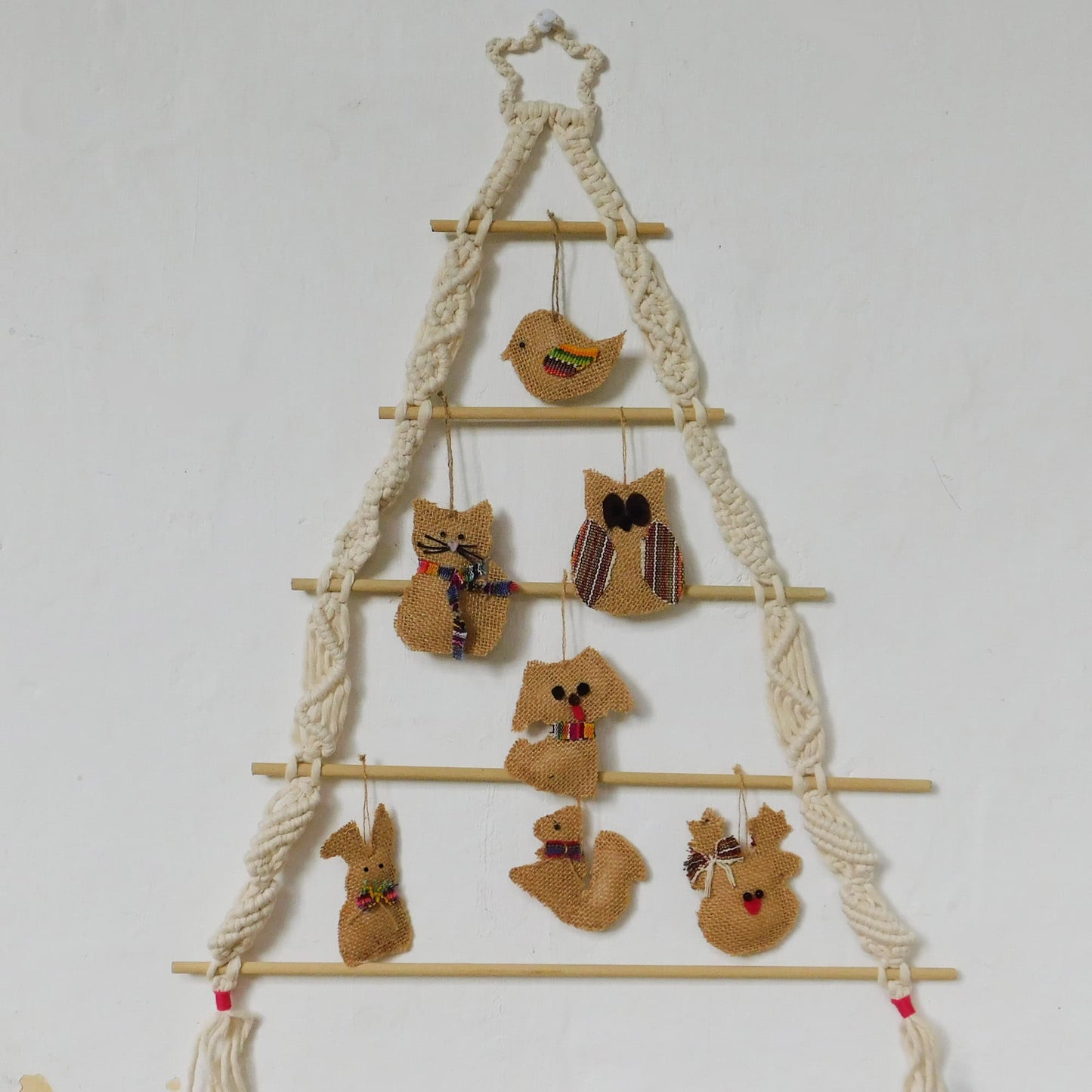 Adorno navideño animalitos de brin
