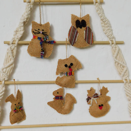 Adorno navideño animalitos de brin